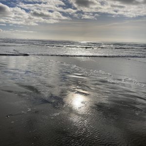 Ocean with clouds above