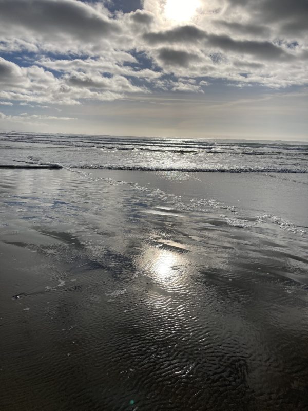 Ocean with clouds above